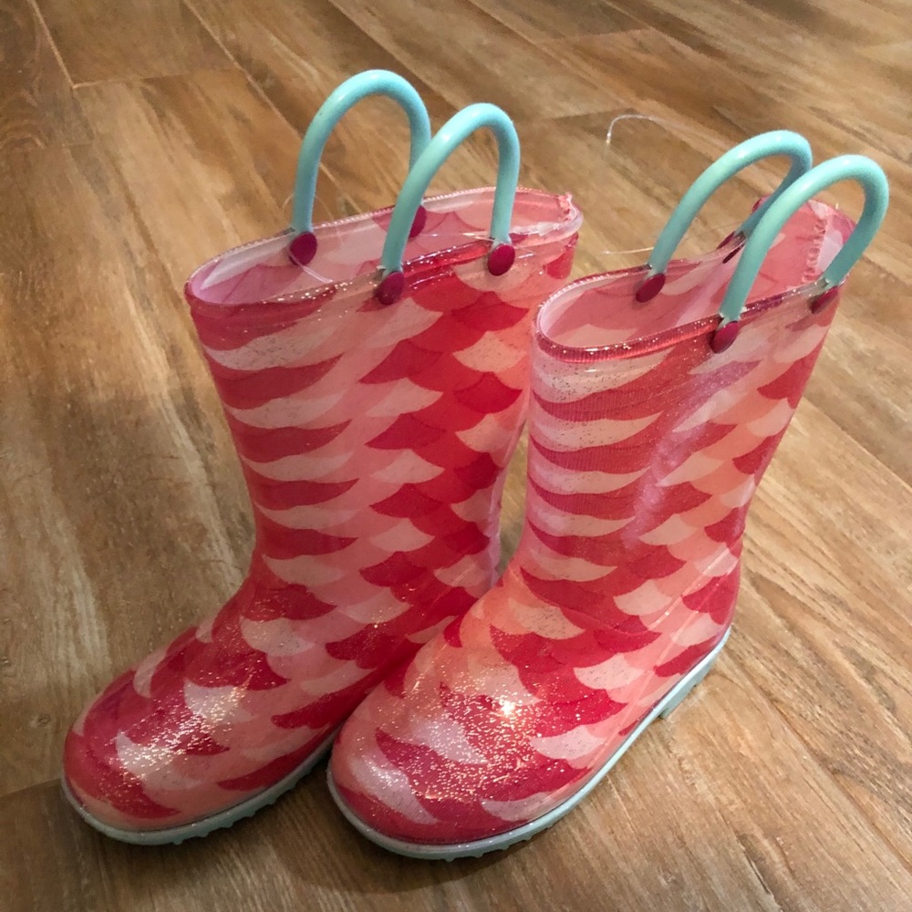 NWOT Lily of New York Pink Rain Boots Toddler 10